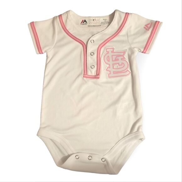 NEW! MLB Baby Girls St. Louis Cardinals Jersey Pink - Picture 3 of 4